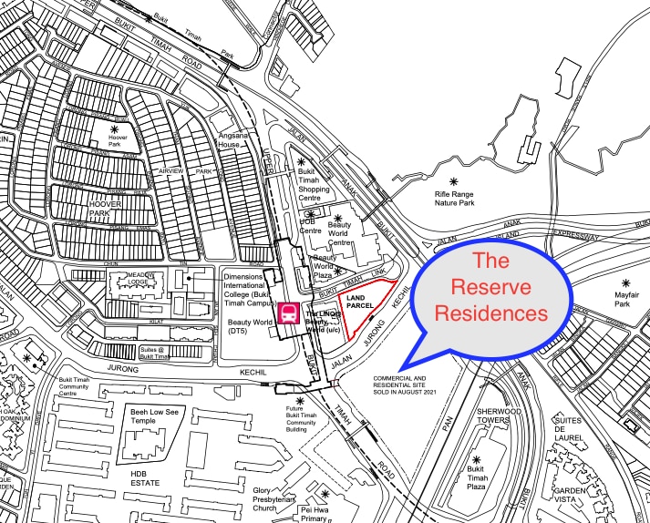 Map of Parcel Opposite The Reserve Residences